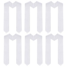 6 Pieces Unisex Graduation Stole Bulk Sublimation Blank Grad Sash Plain Gradu...