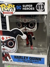 Figura Funko Pop DC Comics Superhéroes Batman Harley Quinn 413 Día de Muertos