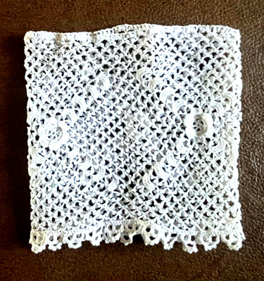 White Antique Handmade Irish Crochet Ladies Cuff