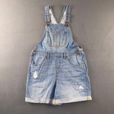 OshKosh Bgosh Kid Light Wash Denim Vestbak Shortalls Overalls Size 10 Distressed
