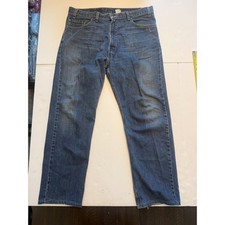 Levis 505 Regular Fit Straight Leg Jeans Mens 36x30 Blue Denim Made in USA Y2K