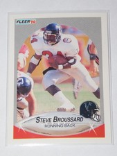 1990 FLEER FOOTBALL UPDATE STEVE BROUSSARD ROOKIE CARD #U-57. rookie card picture