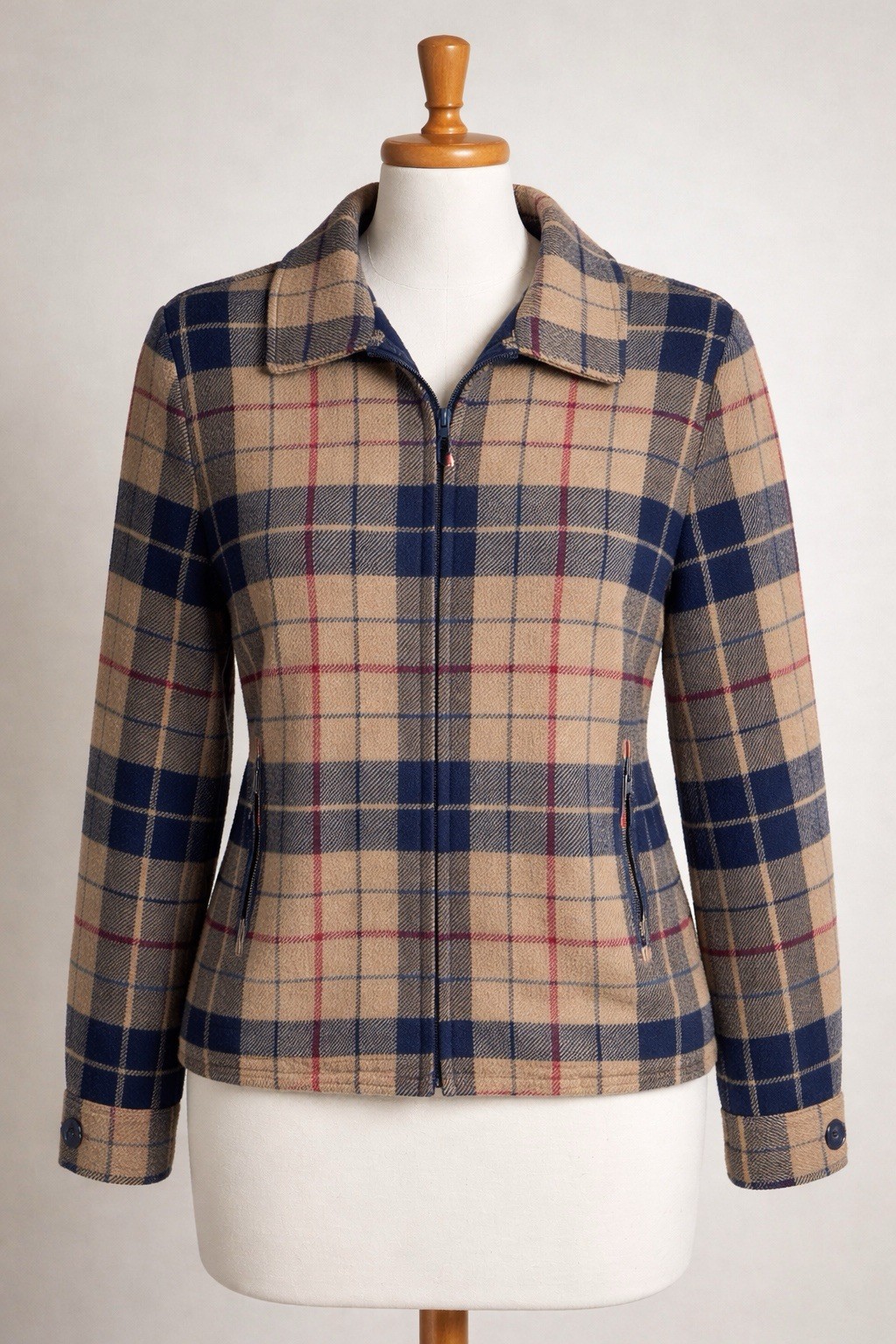 Pendleton Women’s Wool Jacket Plaid Zip Front Lin… - image 1