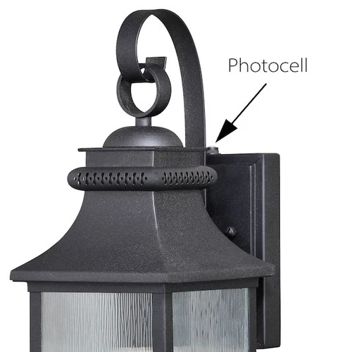 VAXCEL T0473 Cambridge 1 Light Dusk to Dawn Bronze Outdoor Wall Lantern Clear - Picture 4 of 7
