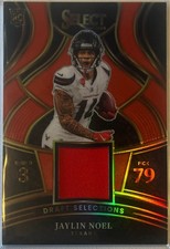 2025 Panini Select - Draft Selections Memorabilia Jaylin Noel #DSM-JNL Red Prizm
