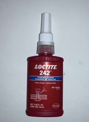 Loctite Threadlocker 242, Medium Strength, 50mL Bottle, Blue 
