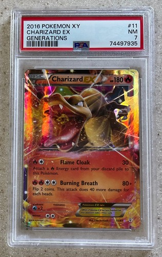 Charizard-EX graded PSA 7 for sale on eBay