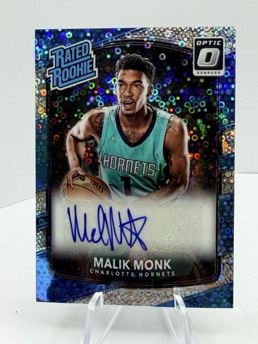 Malik Monk [Fast Break] #190 2017 Panini Donruss Optic Rated Rookies Signatures card