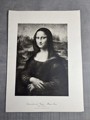 Mona Lisa von Leonardo da Vinci - 1929 - Kunstdruck - Die weltberühmten Bilder