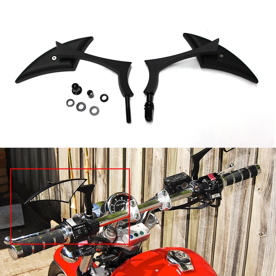 Espejo retrovisor para motocicleta Cruiser 8 mm 10 mm para Harley Davidson Heritage Softail Foto 2 de 4