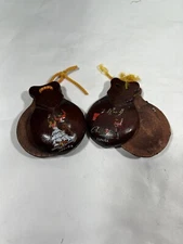 Wooden Hand Painted Castanets Set Flamenco Dances Hand Percussion Instrument 3