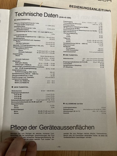 Technics SA-290 Verstärker & Receiver RS-T33R Doppelkassettendeck Tuner TR 33 R - Bild 22 von 23