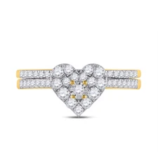 1/2CT-DIA CN HEART BRIDAL SET