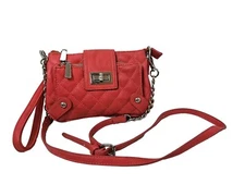 Crossbody Quilted Purse Charming Charlie  Hot Pink Summer Fun Pockets READ