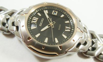 Seiko Two-Tone Stainless Steel 7N42-0BB8 Sample Watch NON-WORKING 