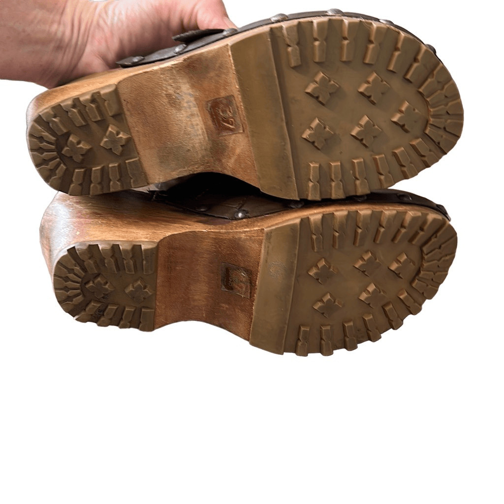 Vintage London Underground Brown Leather Wooden Via U… - Gem