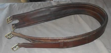 VINTAGE LEATHER Overlay GIRTH  SOLID NICKLE MEASURES 47.5"  CINCH 6 buckles