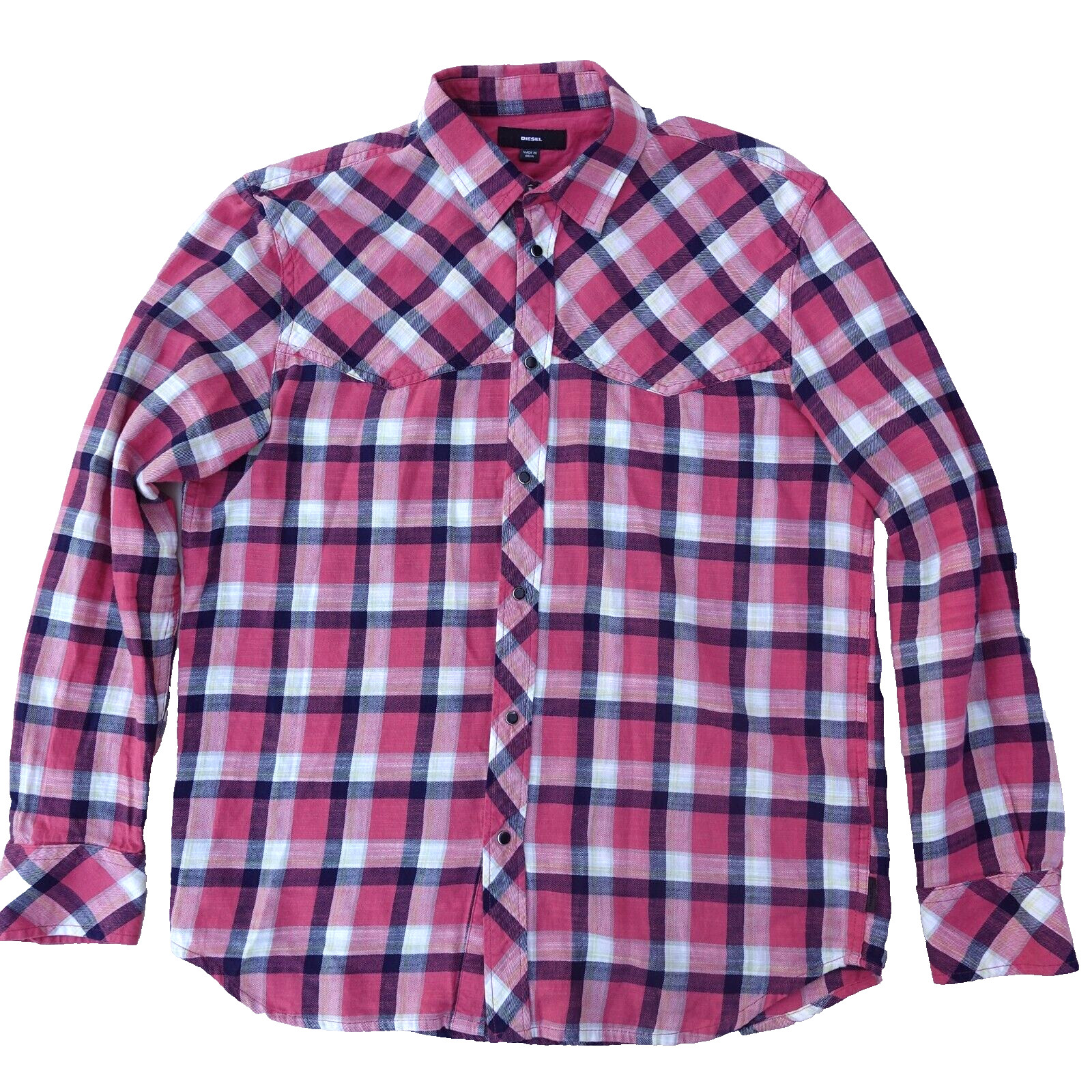 Diesel Men’s S-PLanet Shirt Long sleeves Misty Rose, grunge, western, 90s Size M