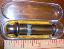 Silver LONDON POLICE WHISTLE & Lanyard English bobby british Emergency TooT