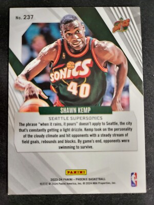 2023-24 Panini Phoenix #237 Shawn Kemp Sonics | eBay