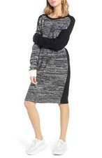 Women's Treasure & Bond Colorblock Sweater Dress, Size X-Small - Black
