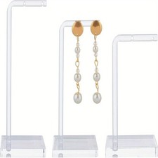 1set Transparent Acrylic Earring Display Stands Clear 50x40x130mm Jewelry