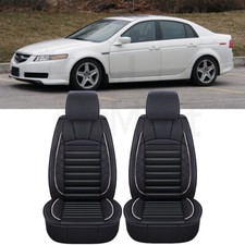 For Acura Tl 2004-2008 White 2x Front Car Seat Covers Full Set Pu Leather Custom