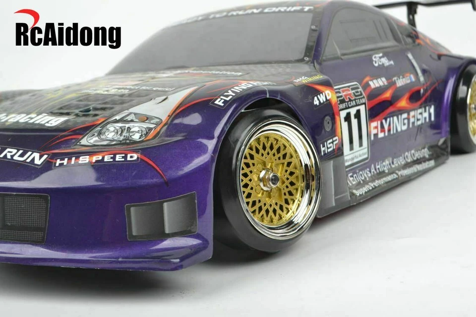 RC Drift Hard Tires Chrome Wheels for Traxxas 4tec 3.0 HSP 1/10 Racing Car - Image 2 of 4