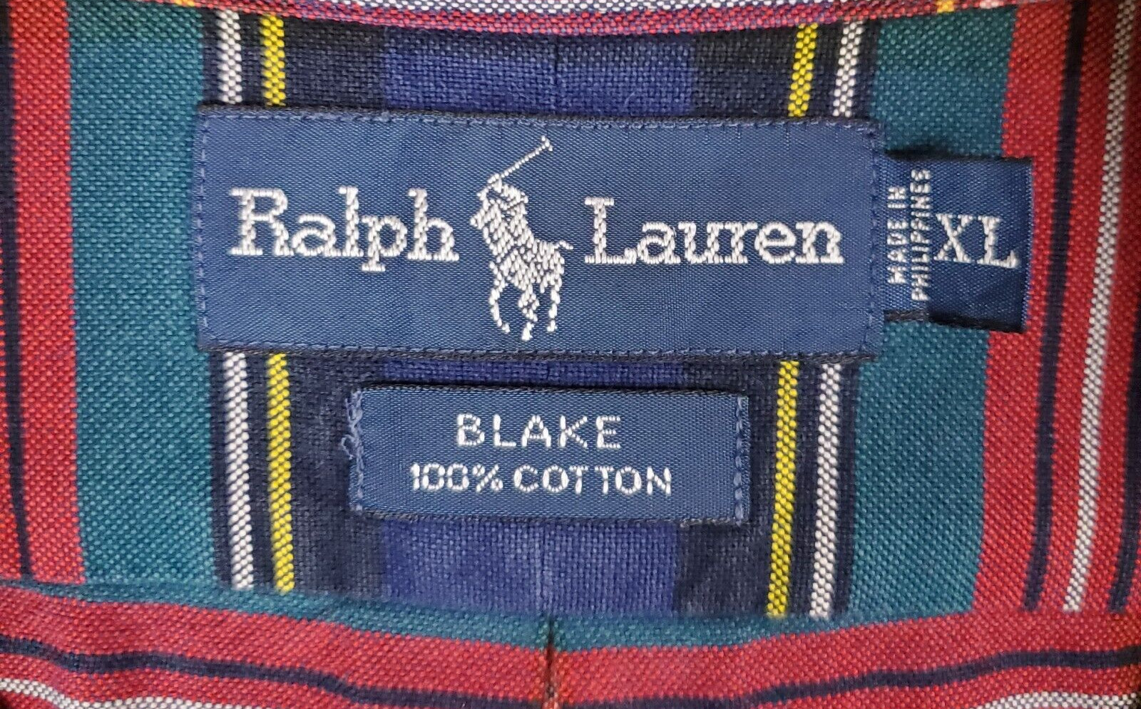 VTG POLO RALPH LAUREN Size XL Mens Button Front Shirt "Blake" Oxford Terrier image 10