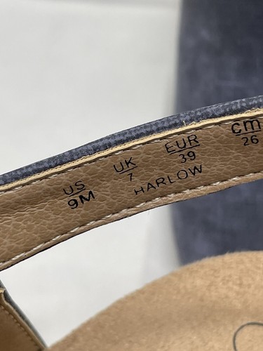 Sandals Life Stride Harlow Wedge Strap On Sz 9M Blue - Picture 5 of 9