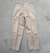 Vtg Poplin Cotton Military US Army Fatigue Pants Trousers Size 30x29 Vietnam Era