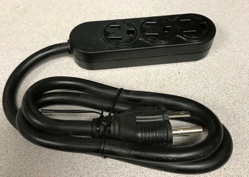 POWER FIRST PS-304 Striscia elettrica in miniatura - 3 prese nere nuove! G1