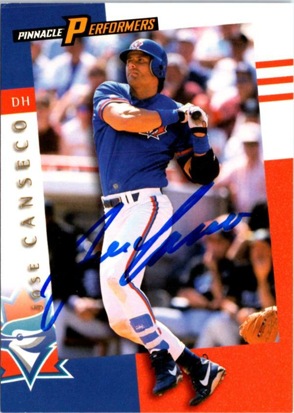 Jose Canseco signed Baseball Card Toronto Blue Jays 1998 Pinnacle Performers #47