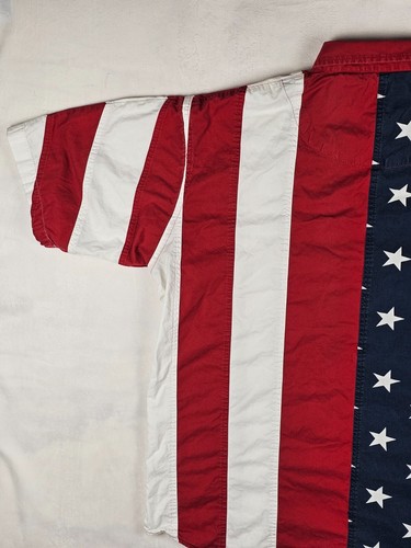RedHead Shirt Men's Extra Large Red White Blue USA Patriotic American Flag Stars - Picture 8 of 12