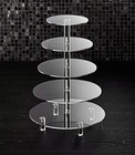 5 Tier Cupcake Stand Clear Acrylic Cupcake Holder Stand Tree Tower for Party