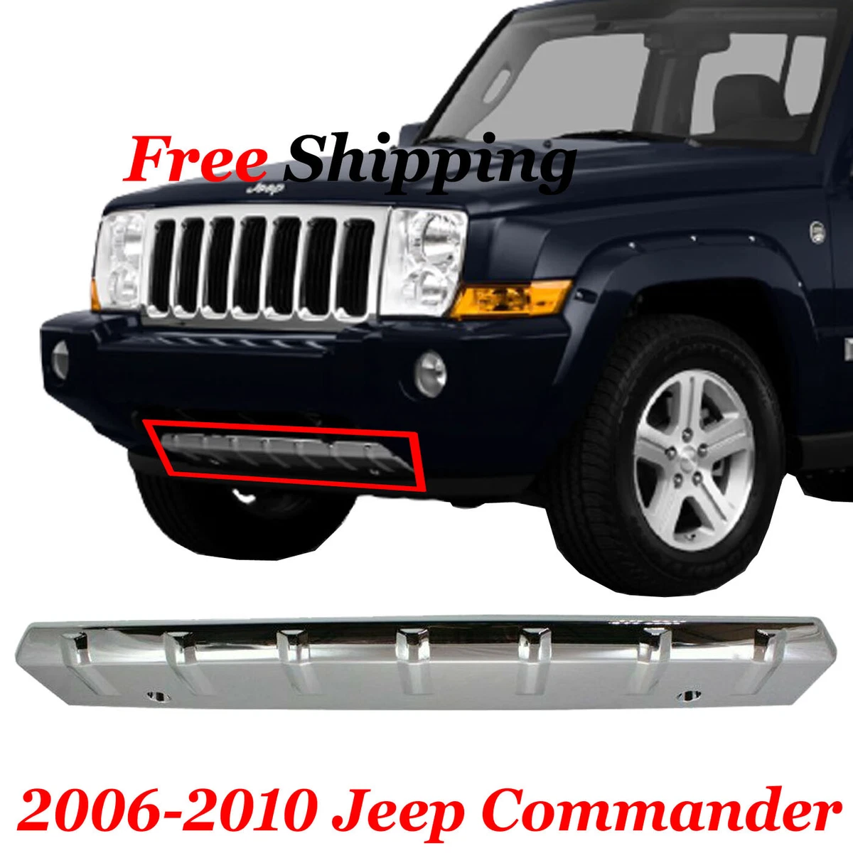 2006 jeep commander front bumper outlet
