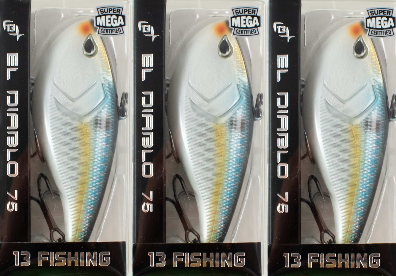 (LOT OF 3) 13 FISHING EL DIABLO 75 3/4OZ ED75-14 NATTY LIGHT AR1312