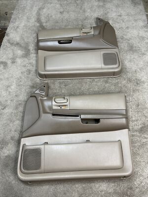 2001-2004 Dodge Durango Pair Of Power Front Door Panels OEM Tan