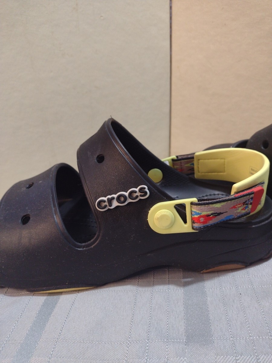 Crocs Classic Allterrain Ikat Sandal Slides Black/Yellow  display picture 1