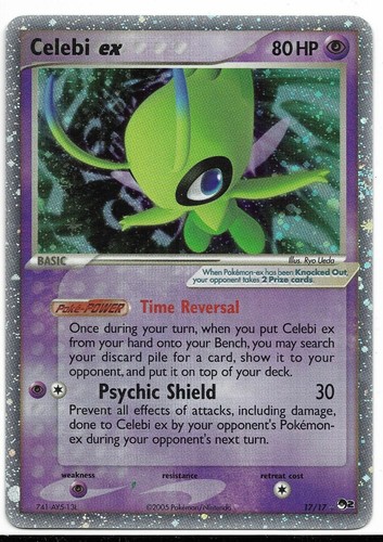 Celebi ex ULTRA RARE 17/17 Pokemon TCG Pop Series 2 Holo Foil Holographic HP