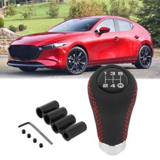 For Mazda 3 6 Miata Leather Manual 5 Speed Gear Stick Shifter Shift Knob Lever