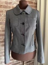 Ann Taylor Loft Blue Classic Fitted Blazer Jacket 4 Button Long Sleeve Size 2