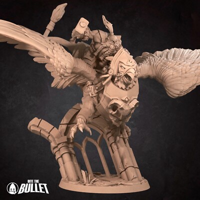 Dwarf Gryphon Master DnD Miniature D&D RPG 3D Printed Fantasy Model