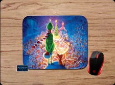 THE GRINCH & MAX CUSTOM NONSLIP MOUSE PAD MAT HOME VIRTUAL SCHOOL OFFICE GIFT D2