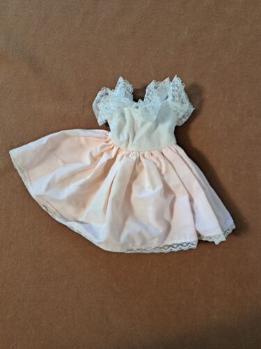 Vintage Effanbee Puppenkleid rosa weiß Spitze