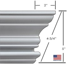 Peel  Stick Easy Crown Molding 6" sample
