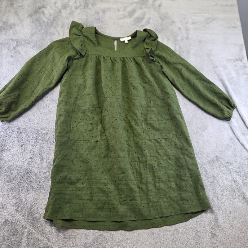 Chelsea & Violet Party Dress Girls Size Large Green 100% Polyester Round Neck