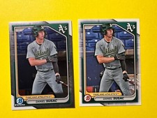 2024 Bowman Chrome Daniel Susac BCP-42 + 2024 Bowman Base #BP-42 A's