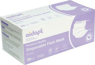 Box 50 Disposable Advanced Protective II R CE Medical Face Masks 3-Ply EN146838