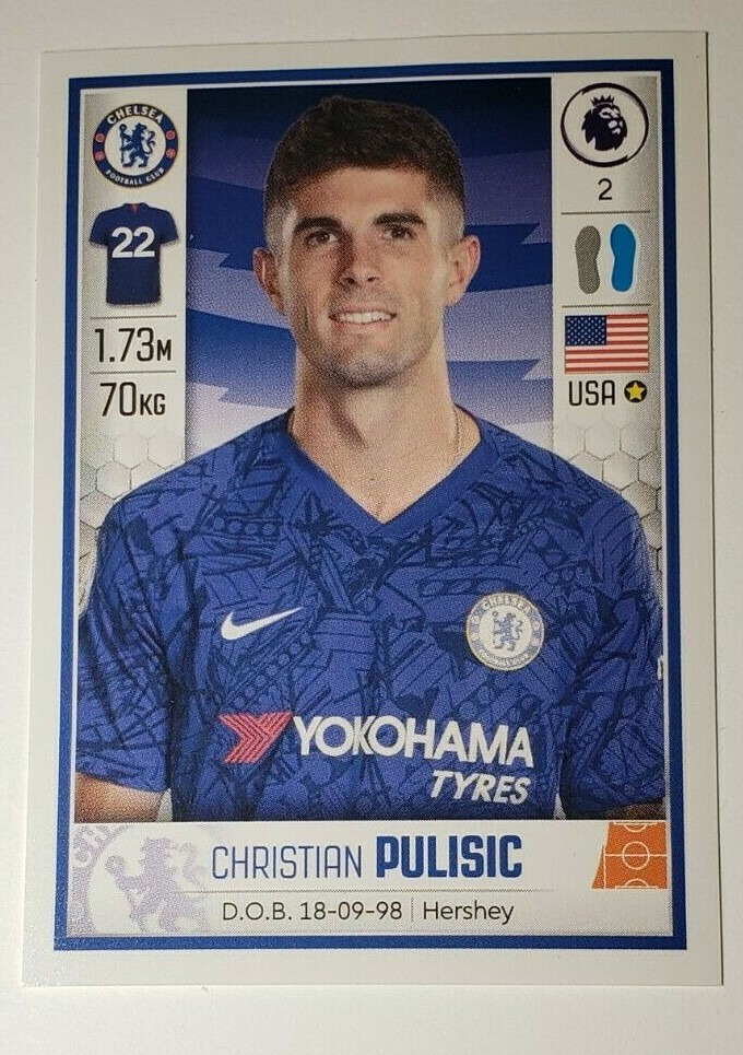 Christian Pulisic Sticker Panini Premier League 2020 Chelsea #184